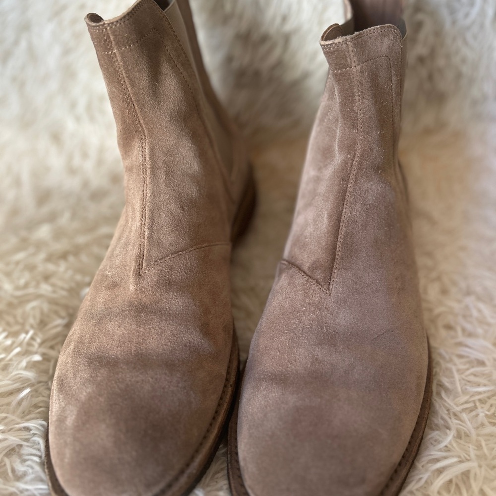 BOTTEGA VENETA Chelsea boots Tan/Beige leather suede sz 13